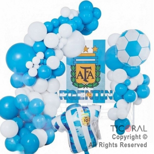 SET DE GLOBOS ARCO XL FELIZ CUMPLEA�OS ARGENTINA AFA (GY-7467) 105 UNIDADES
